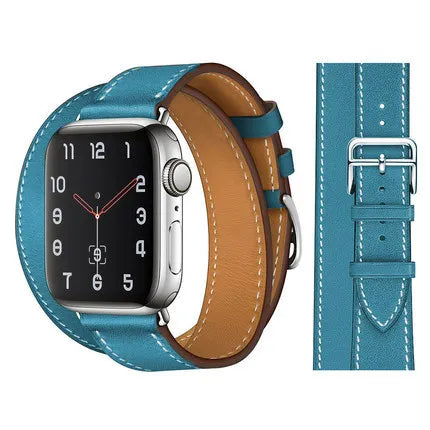 Genuine Leather Bracelet Strap For Apple Watch Band 45mm 49mm 41mm 44mm 42mm 40mm band iWatch Ultra/2 10 42/46mm 9 8 7 6 5 4 SE